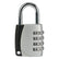 Silver four-digit combination padlock 1032, front view