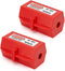 BOVIISKY Ball Valve Lockout, 1/2 to 2-1/2", 1 Pack with Safety Padlock Adjustable Red ABS device with double-row lock holes, tool-free water shutoff valves and irrigation lines, 2 keys different