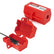 BOVIISKY Ball Valve Lockout, 1/2 to 2-1/2", 1 Pack with Safety Padlock Adjustable Red ABS device with double-row lock holes, tool-free water shutoff valves and irrigation lines, 2 keys different