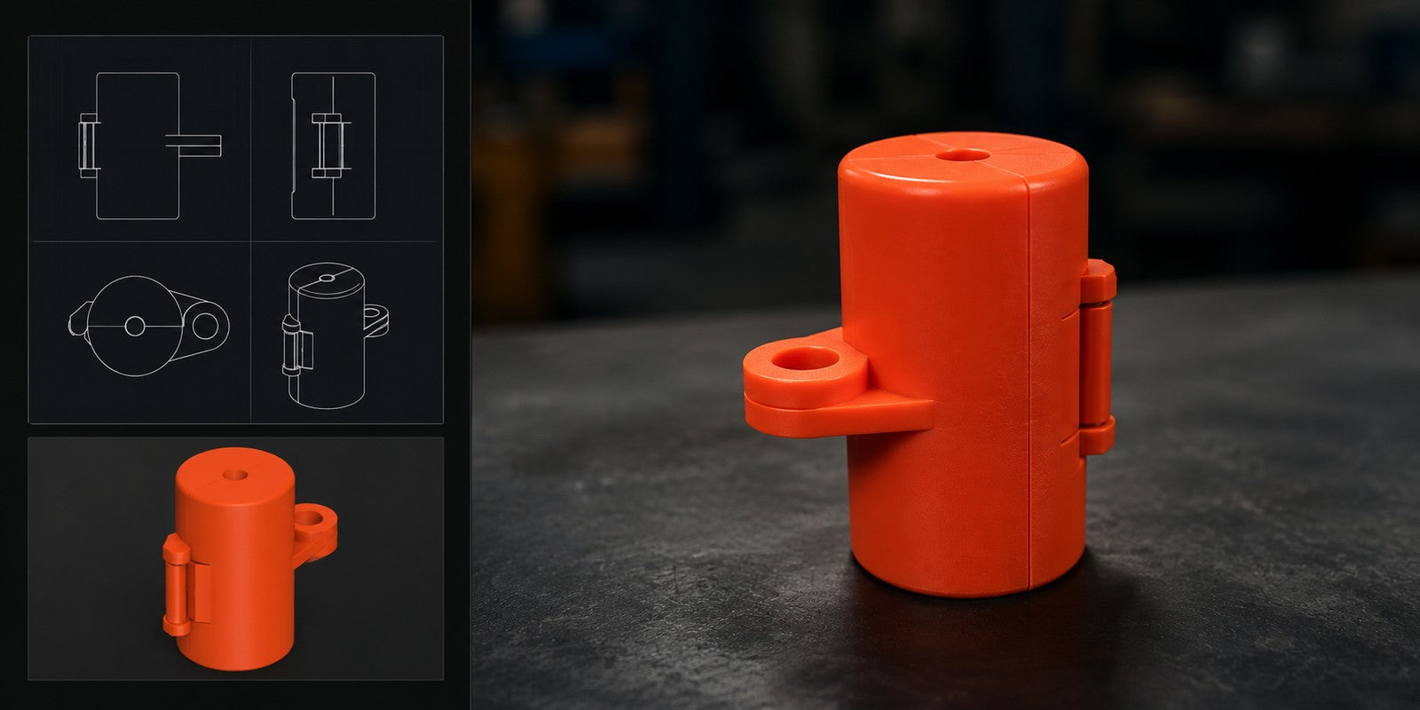 Plastic components product customization examples